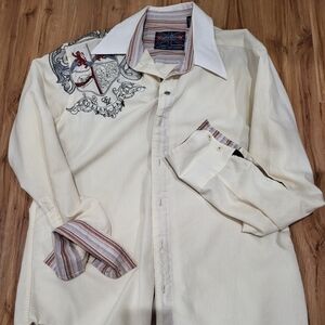 English Laundry Couture Edition hand sewn button up shirt